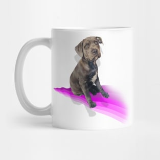 Adorable blue staffy puppy painting Mug